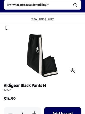 Aldigear Black Track Pants with White Stripe - Xl